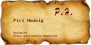 Piri Hedvig névjegykártya